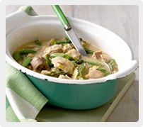 Chicken and spring vegetable casserole